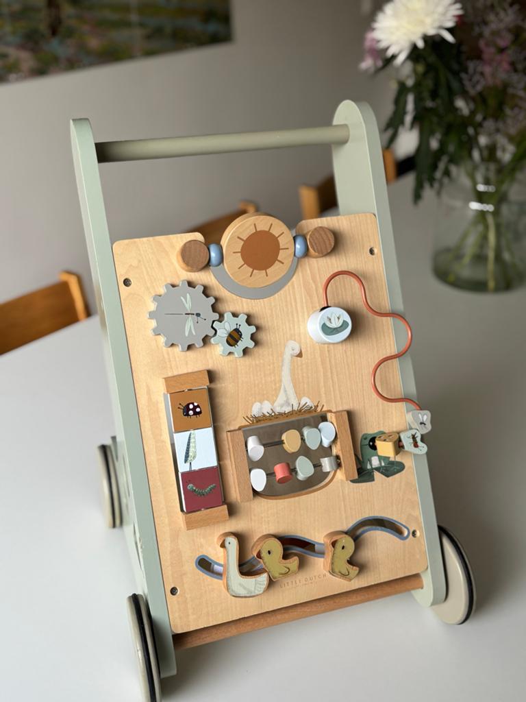 Little Dutch Houten Loopwagen met Activiteitenbord, Ophalen, Gebruikt, Overige typen, Met wieltjes