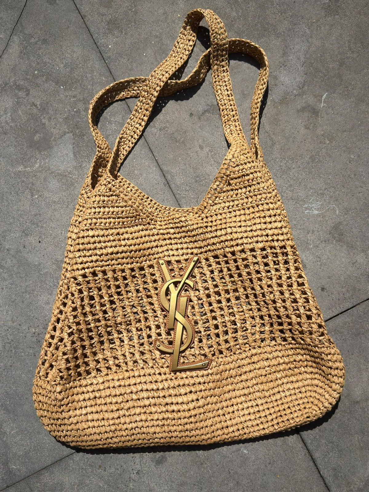YSL Tas raffia, Verzenden, Zo goed als nieuw