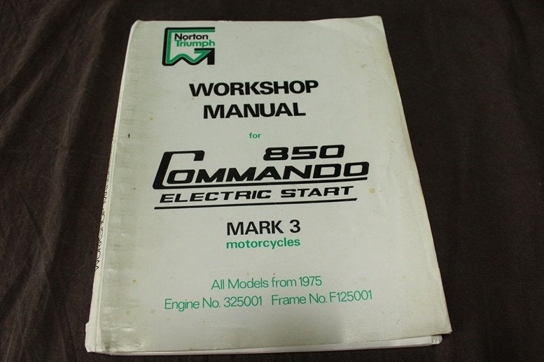 Norton Commando 850 MK3 from 1975 electric workshop manual, Motoren, Ophalen of Verzenden, Overige merken