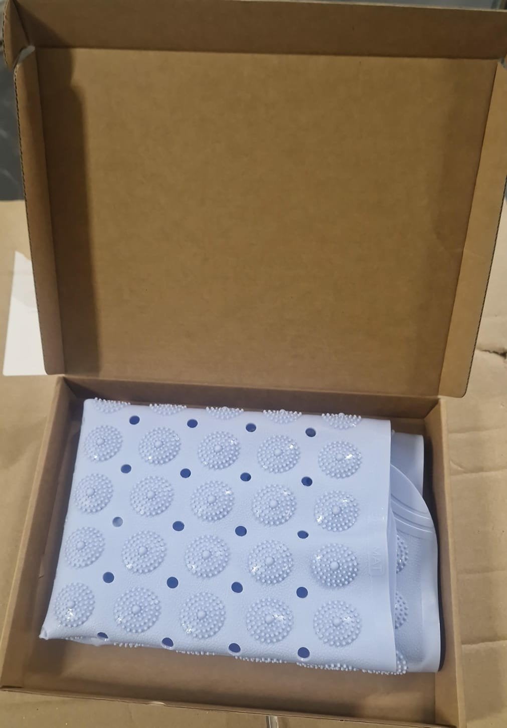 Antislip badmat met zuignappen - Nieuw, Ophalen of Verzenden, Nieuw, Blauw, Badmat