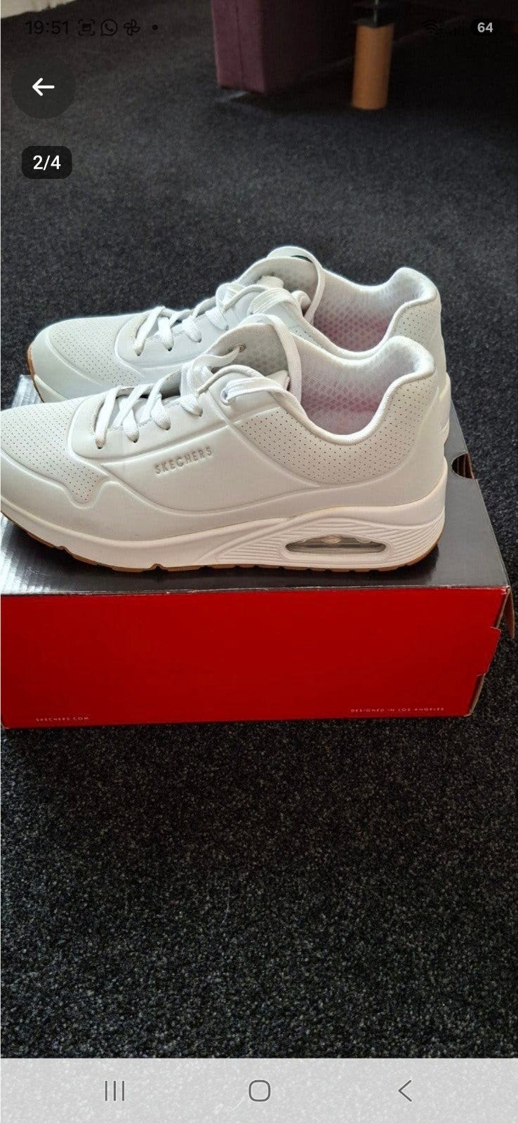 Skechers Street Uno Lite Wit - Maat 38, Skechers, Wit, Nieuw, Ophalen of Verzenden