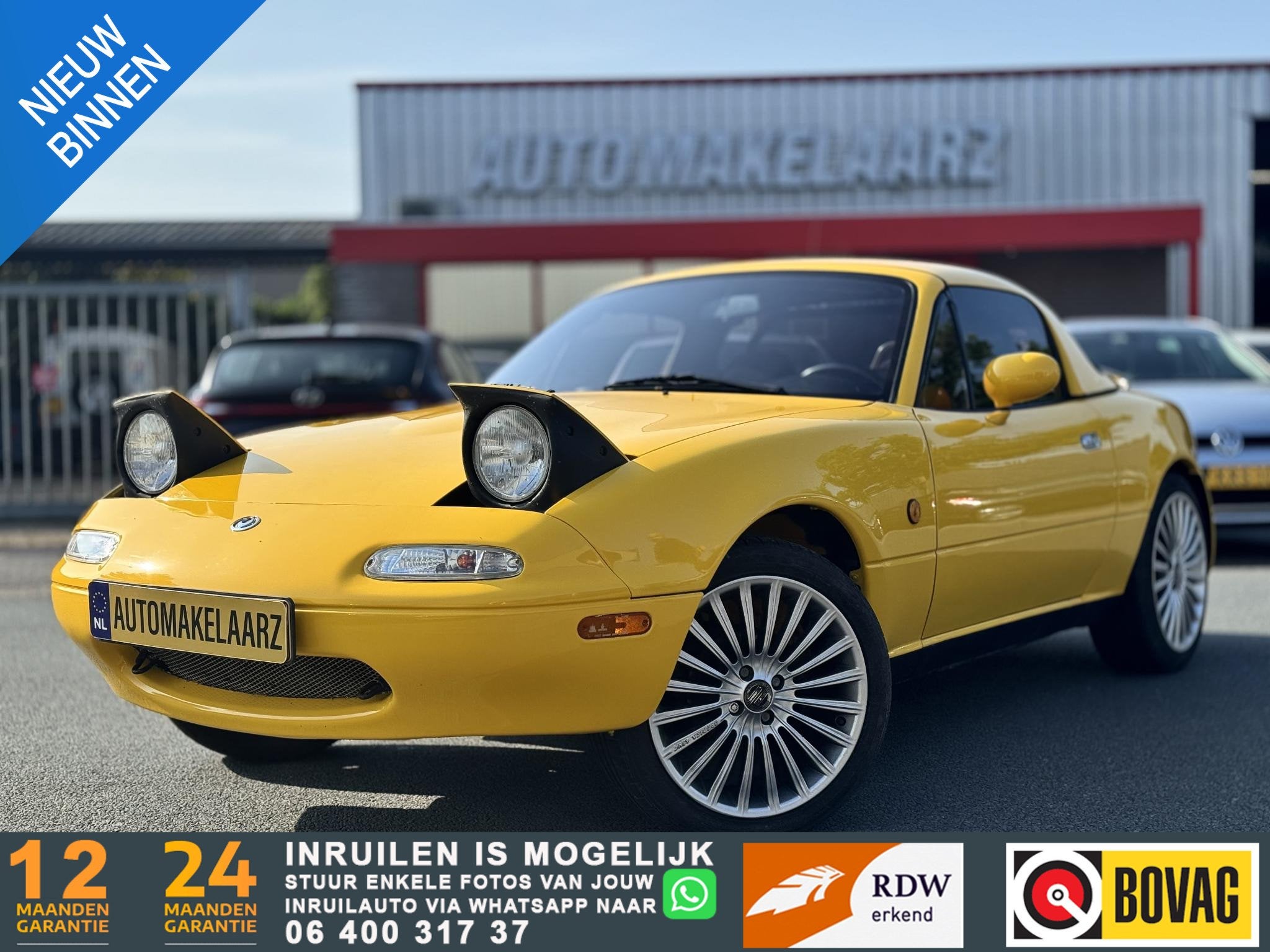 Mazda MX-5 1.6i Miata Model-Hardtop-Uniek exemplaar-ZGA NIEU, USB, Gebruikt, Zwart, 4 cilinders