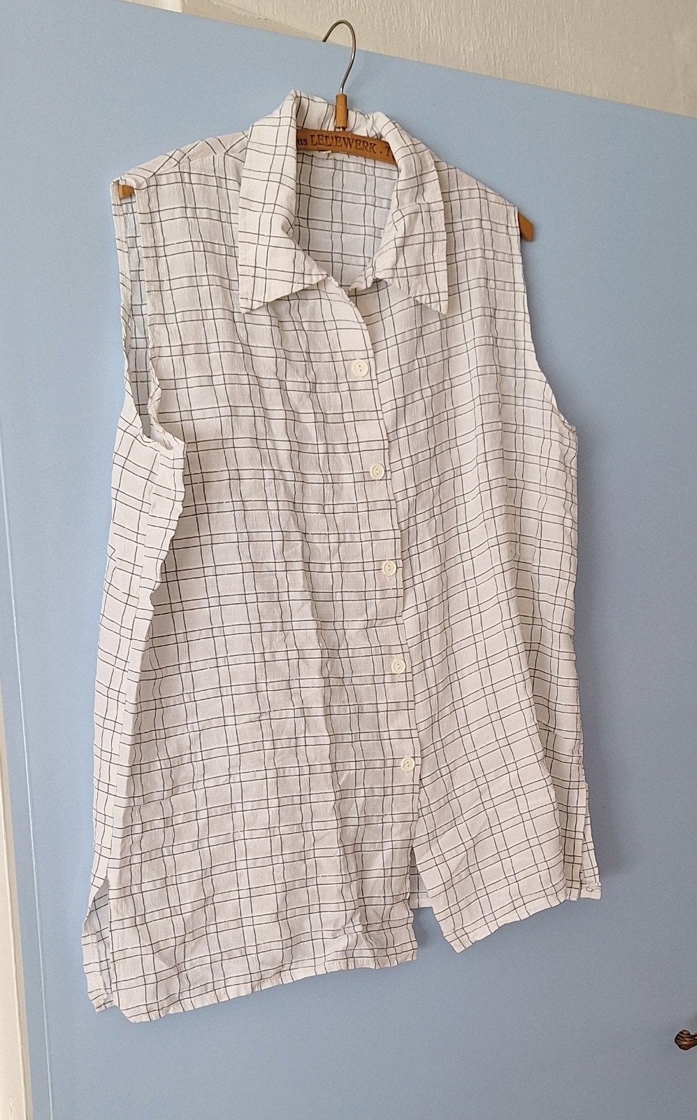 NIEUW DAMES MOUWLOOS BLOES / TUNIEK 
MAAT XL
KLEUR WIT GRIJS, Ophalen of Verzenden, Nieuw, Maat 46/48 (XL) of groter, Wit