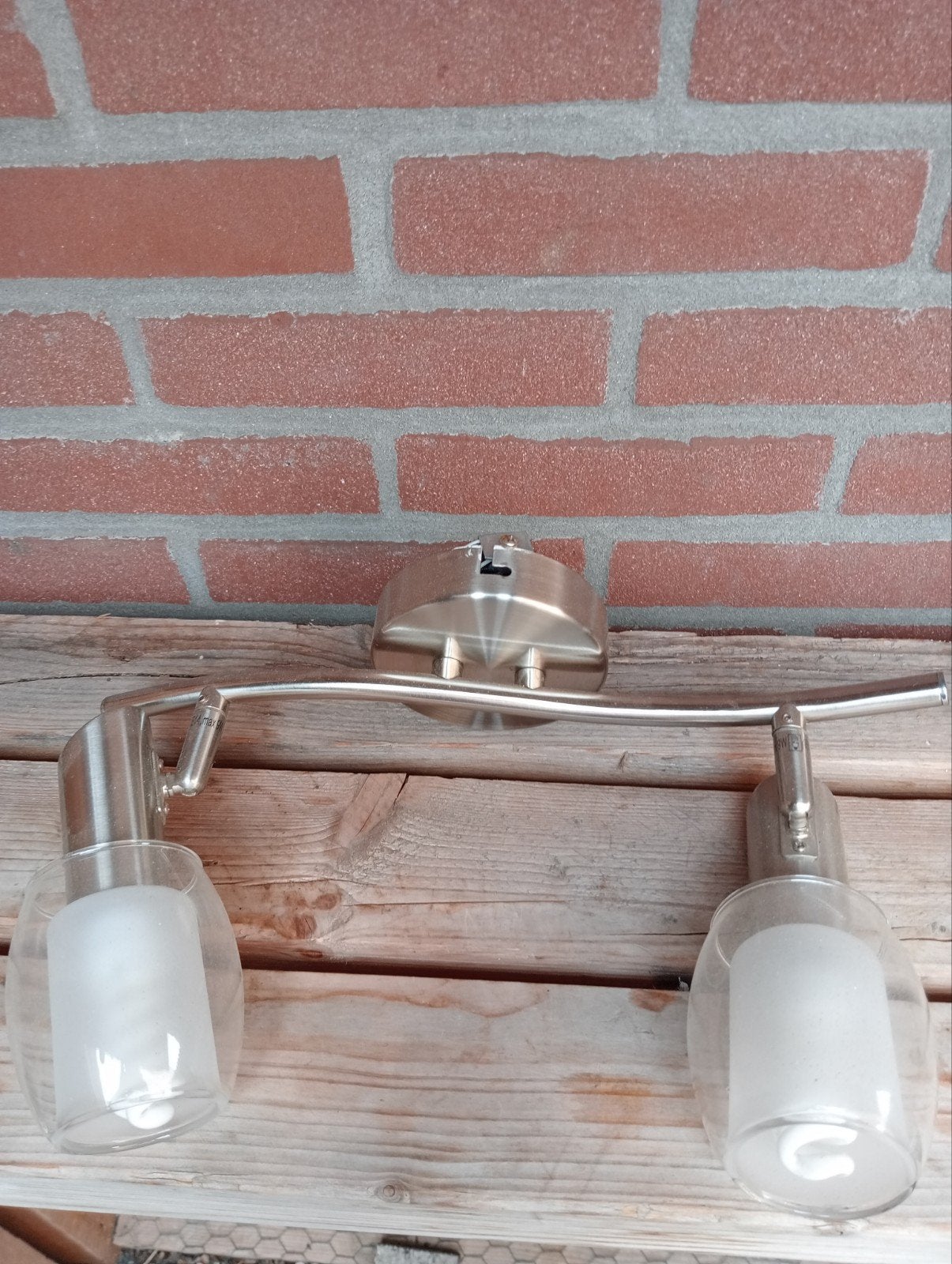 Moderne wandlamp met twee verstelbare spots, Ophalen, Gebruikt, Overige fittingen, Wandspot