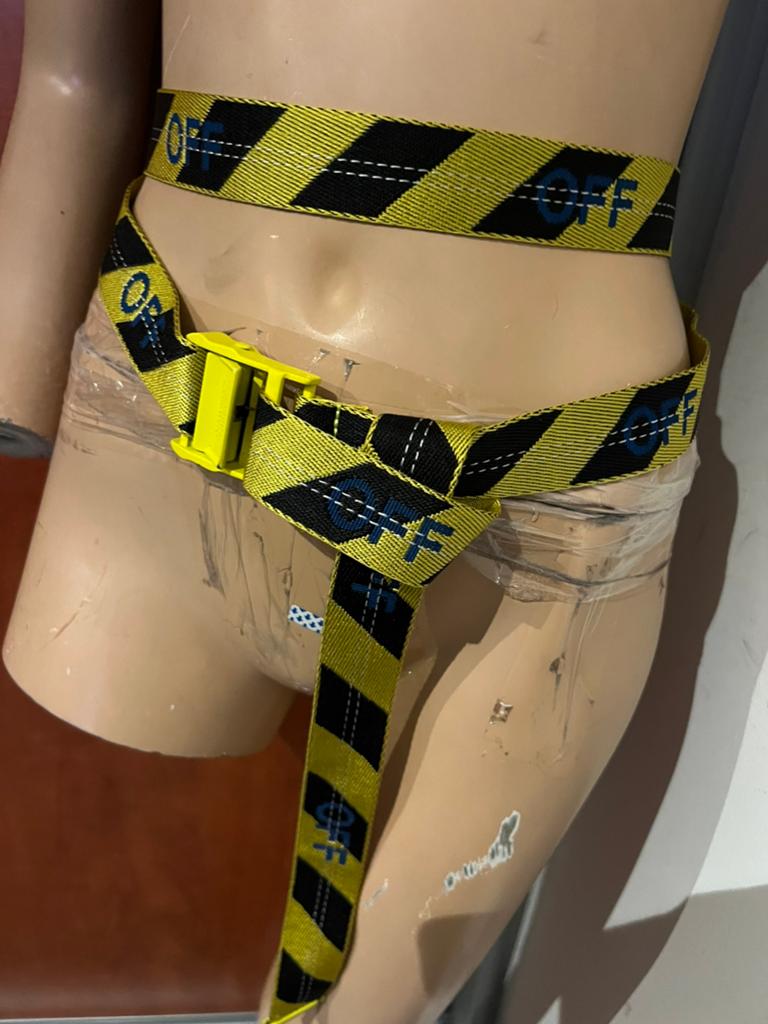 Off-White Riem Geel Zwart - Origineel & Z.G.A.N., Off-White, G, Zwart, G