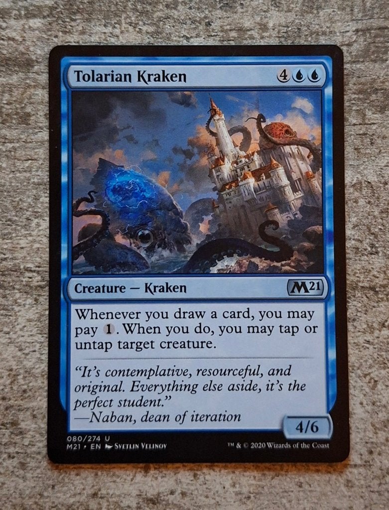 Tolarian Kraken - Magic the Gathering, Verzenden, Gebruikt, Losse kaart
