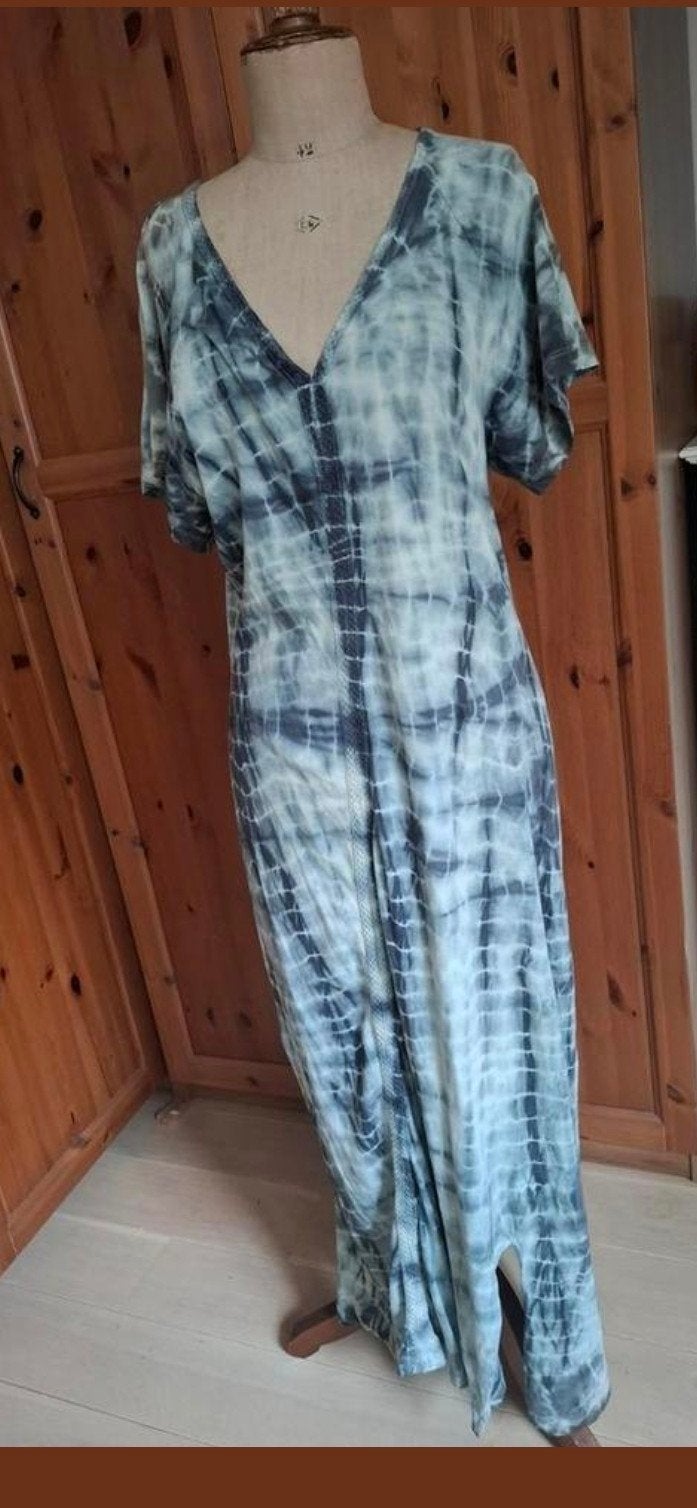 prachtige Tie Dye jurk,2de helft, Overige kleuren, Maat 42/44 (L), Ophalen of Verzenden, Zo goed als nieuw