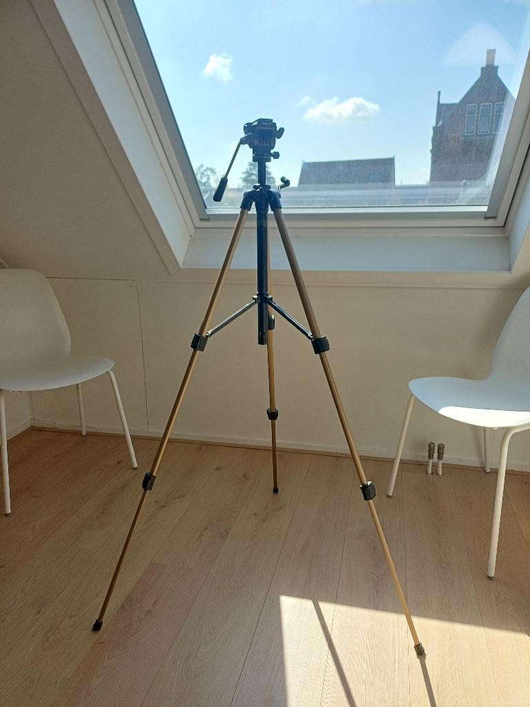 Statief Velbon CX480 met PH-248 kop voor vloeiend pannen, Ophalen of Verzenden, Zo goed als nieuw, Minder dan 150 cm, Driepoot