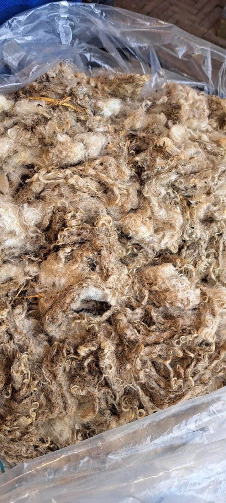 Angora wol mohair - 1.76 kg ongewassen nr 2, Ophalen, Gebruikt