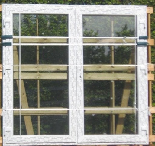 pvc dubbel terrasdeur , deur , buitendeur 216 x 210, Ophalen, 120 cm of meer, Nieuw, Buitendeur