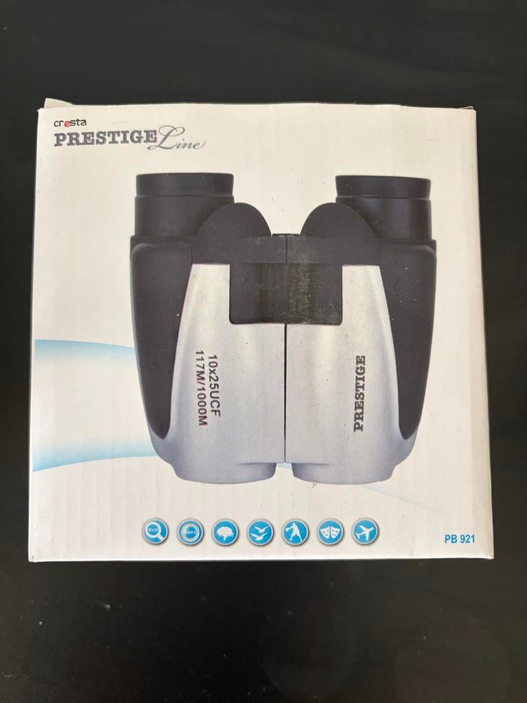 Cresta Prestige Line Compact Verrekijker 10x25, Audio, Tv en Foto, Optische apparatuur | Verrekijkers, Dakkant (recht), Ophalen of Verzenden