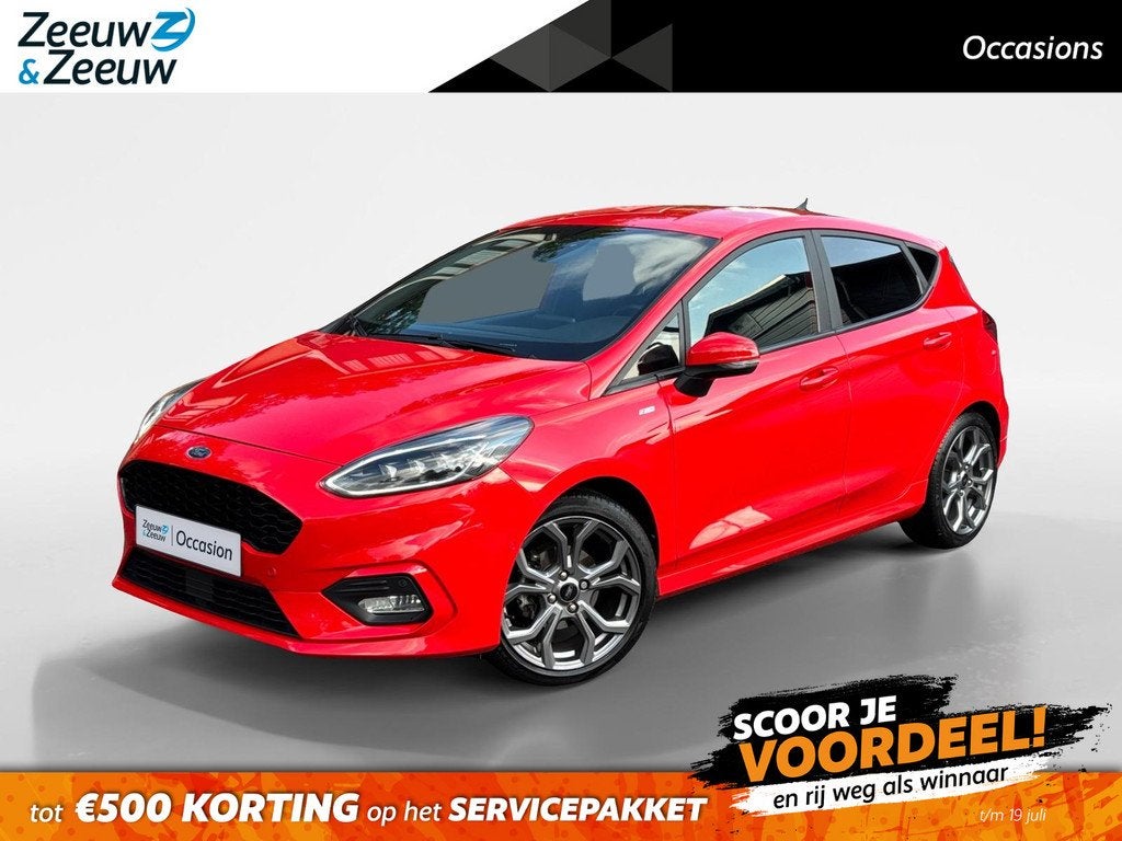 Ford Fiesta 1.0 EcoBoost ST-Line 125PK Automaat | Adaptieve, Auto's, 12 maanden, Gebruikt, 49 €/maand, Bedrijf