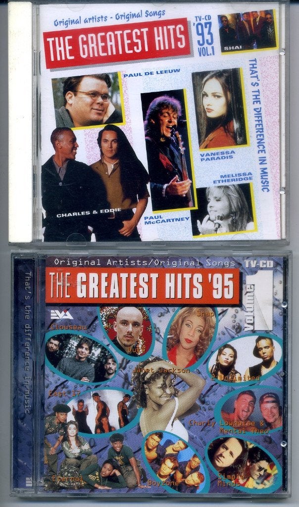 Greatest Hits 93 - 95 2 CD's €3,50 per stuk 2 voor €6 ZGAN, Overige genres, Ophalen of Verzenden, Zo goed als nieuw, Verzamelalbum