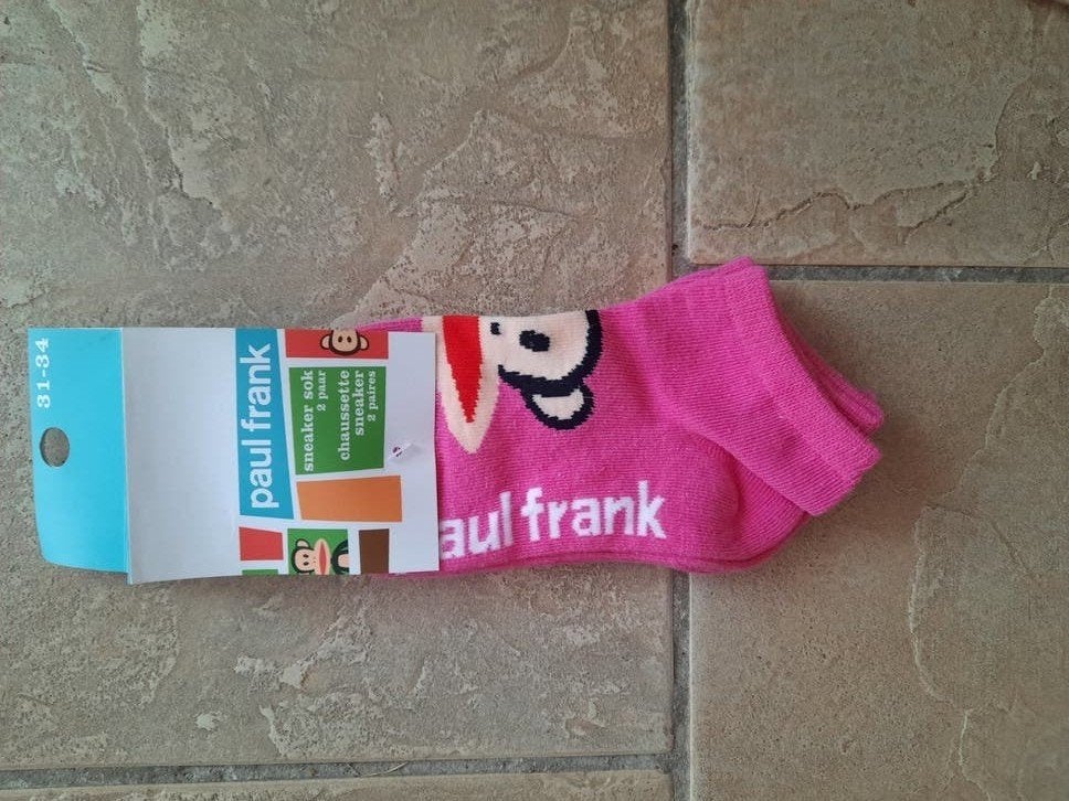 Paul Frank: 2 x sneaker sokken roze maat 31-34 NIEUW, Kinderen en Baby's, Ophalen, Meisje, Nieuw, Paul Frank