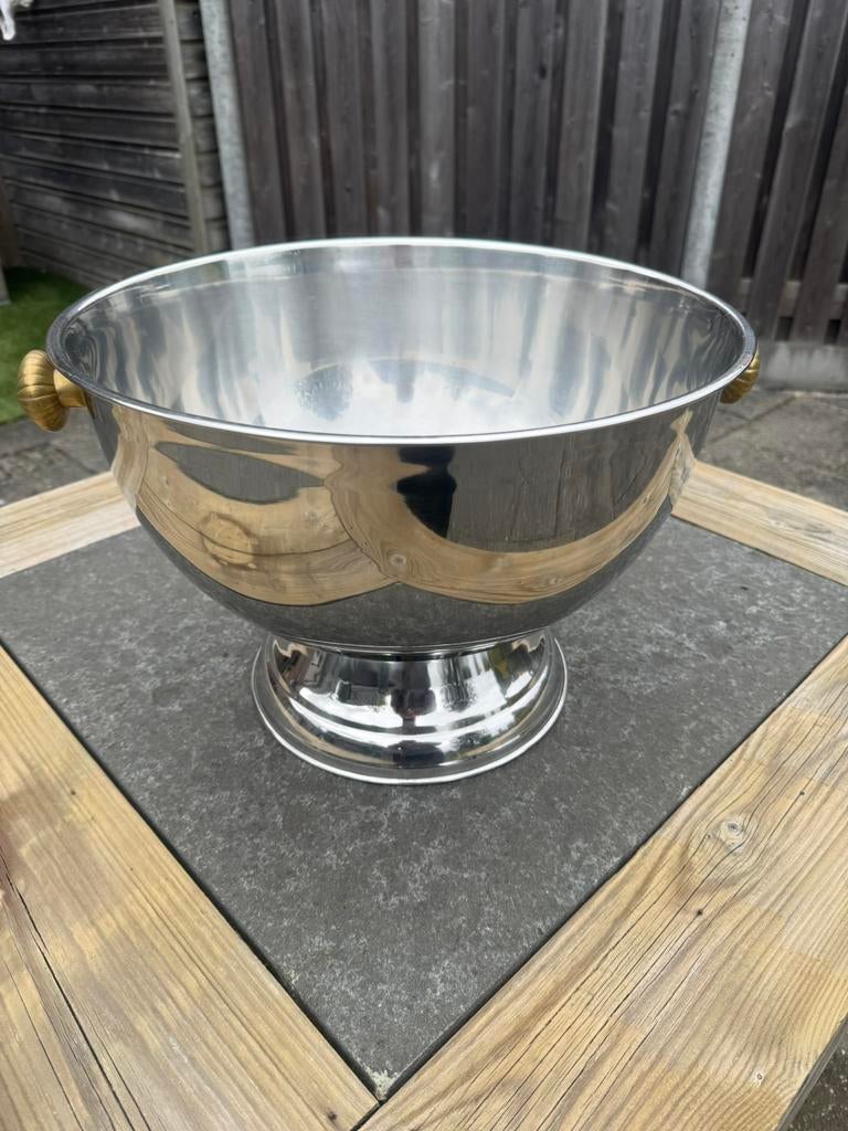 Champagne koeler, Ophalen of Verzenden, Zo goed als nieuw, Rond, Glas