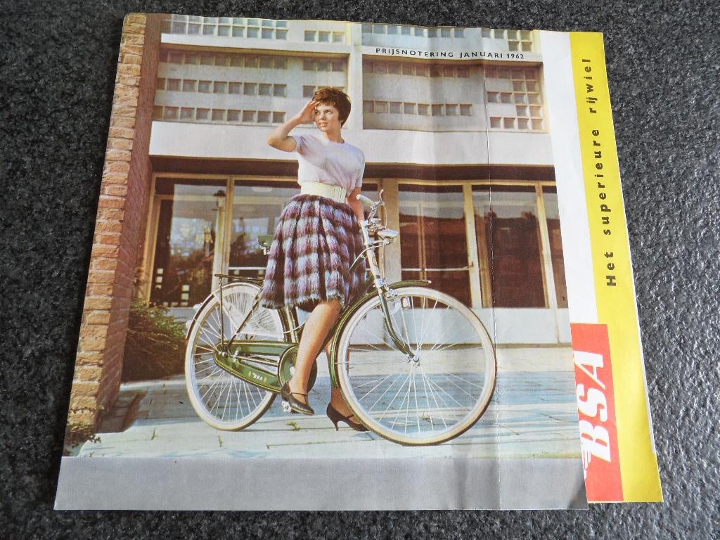 BSA oldtimerrijwielen 1962 folder, Verzenden, Zo goed als nieuw