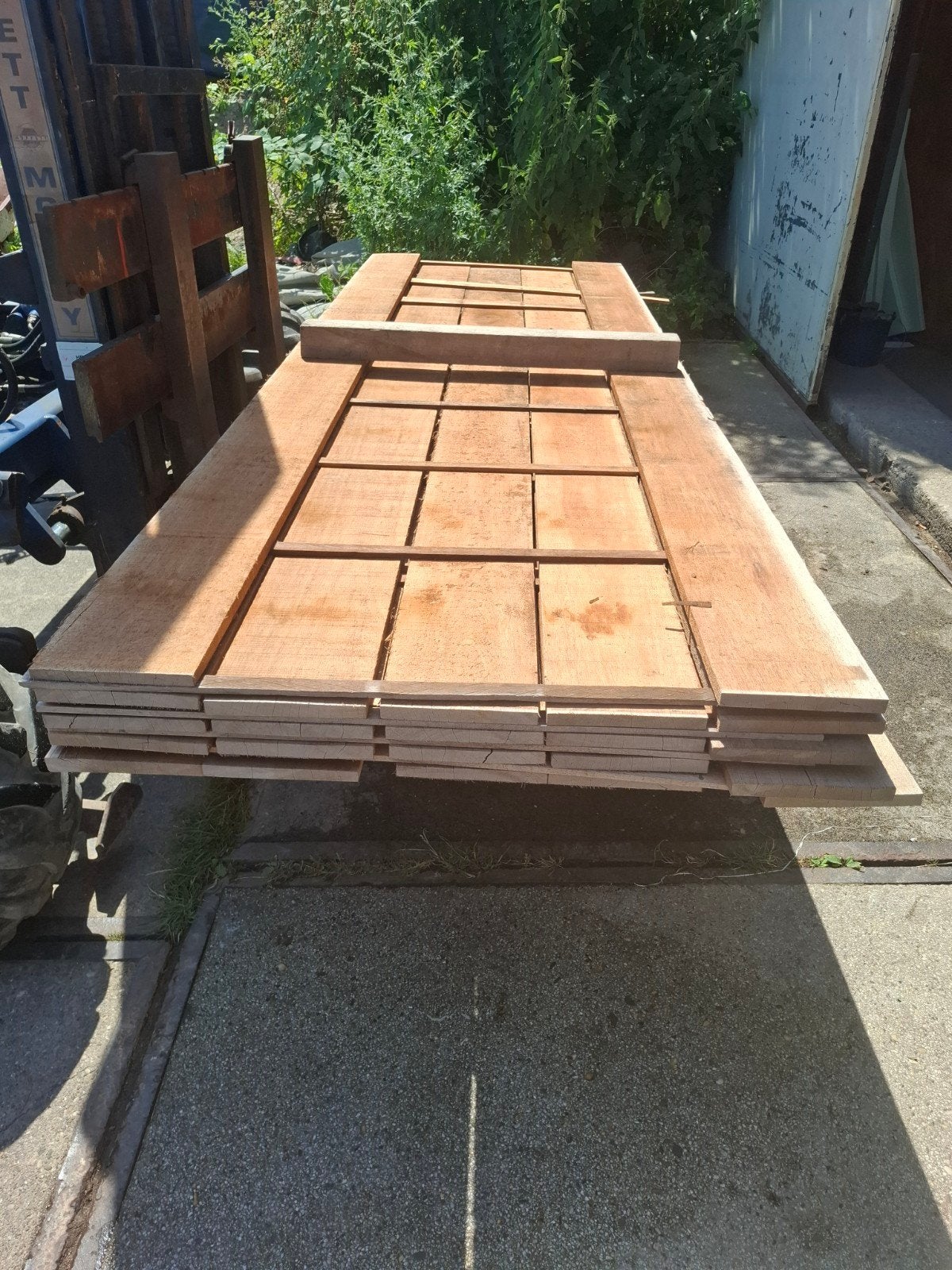 12 st hardhout beschoeiing planken 250 cm bezorgen mogelijk, Ophalen, Nieuw