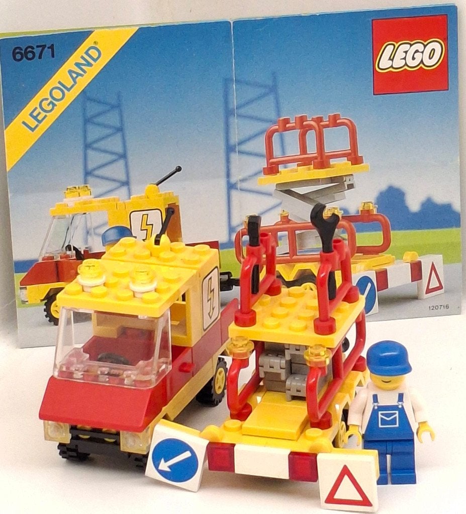 Lego LEGOLAND Utility Repair Lift 6671 (1989), Gebruikt, Lego, Ophalen of Verzenden, Compleet