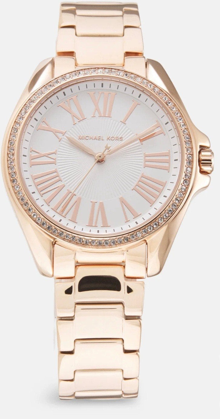 Michael Kors dameshorloge goudkleurig met strass, Overige merken, Staal, Staal, Polshorloge