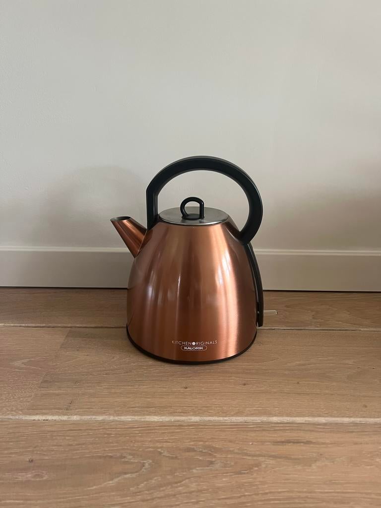 Kitchen Originals Waterkoker Koper 1.7L - Z.G.A.N. met doos, 1 tot 2 liter, Ophalen of Verzenden, Zo goed als nieuw, Rvs