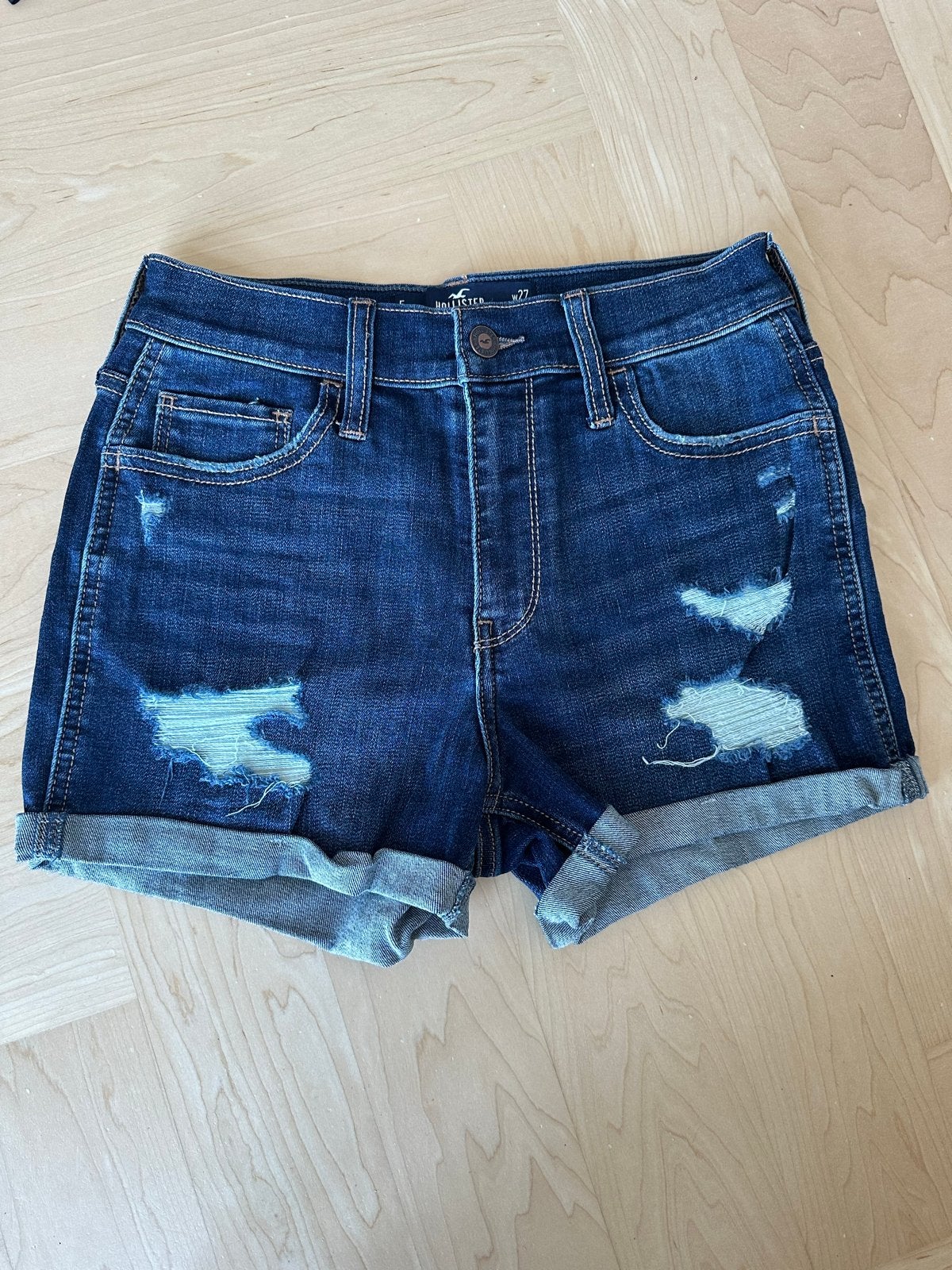 Hollister High-Rise Short 3" spijkershort W27, Kort, Zo goed als nieuw, Maat 36 (S), Verzenden
