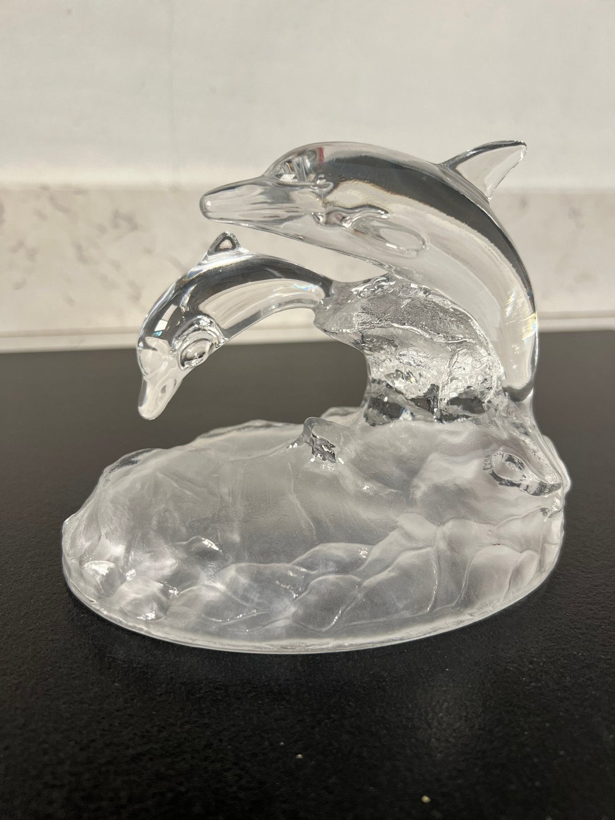Beeldje Dolfijnen Cristal d’ Arques., Antiek en Kunst, Antiek | Glas en Kristal, Ophalen of Verzenden