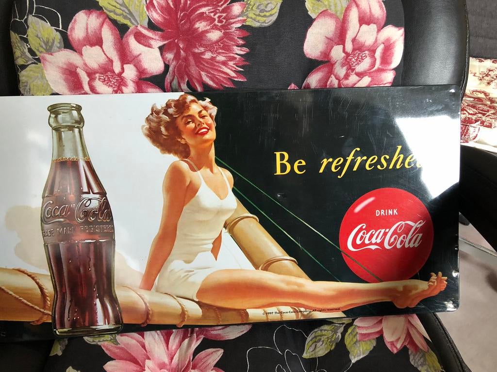 Reclame coca cola, Ophalen of Verzenden, Reclamebord
