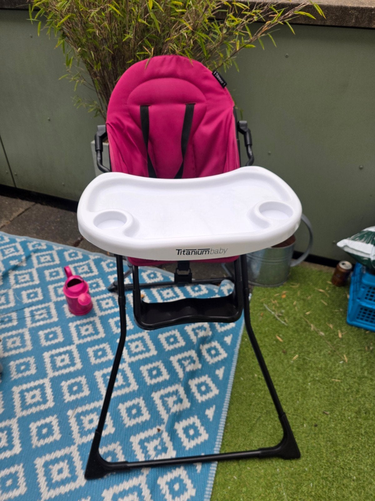 Titaniumbaby kinderstoel - bordeauxrood, Ophalen, Gebruikt, Inklapstoel, Gordel(s)