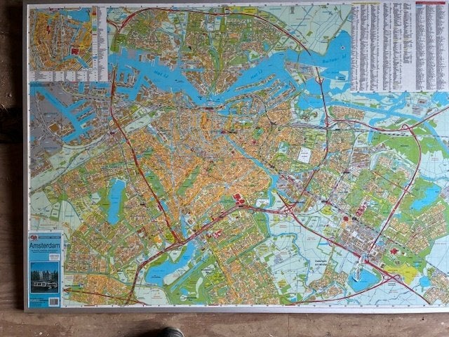 Plattegrond / stadkaart Amsterdam, Ophalen, 1800 tot 2000, Nederland, Landkaart