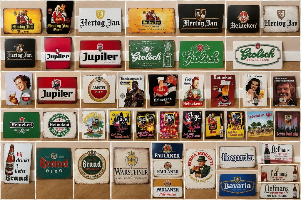 Wandborden | Heineken, Hertog Jan, Flügel, Grolsch etc., Verzamelen, Ophalen of Verzenden, Zo goed als nieuw, Reclamebord, Plaat of Schild