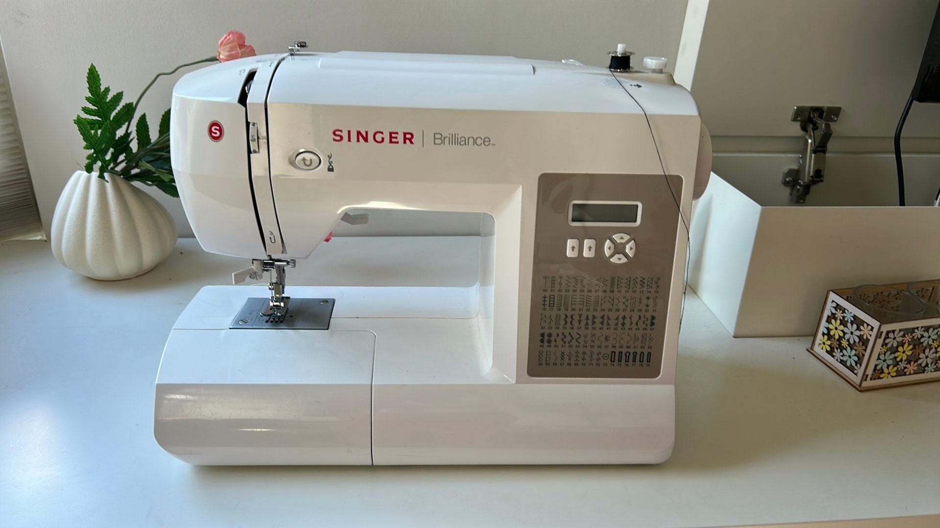 2x Singer Brilliance 6180 AFSTELLEN, Ophalen, Naaimachine, Singer