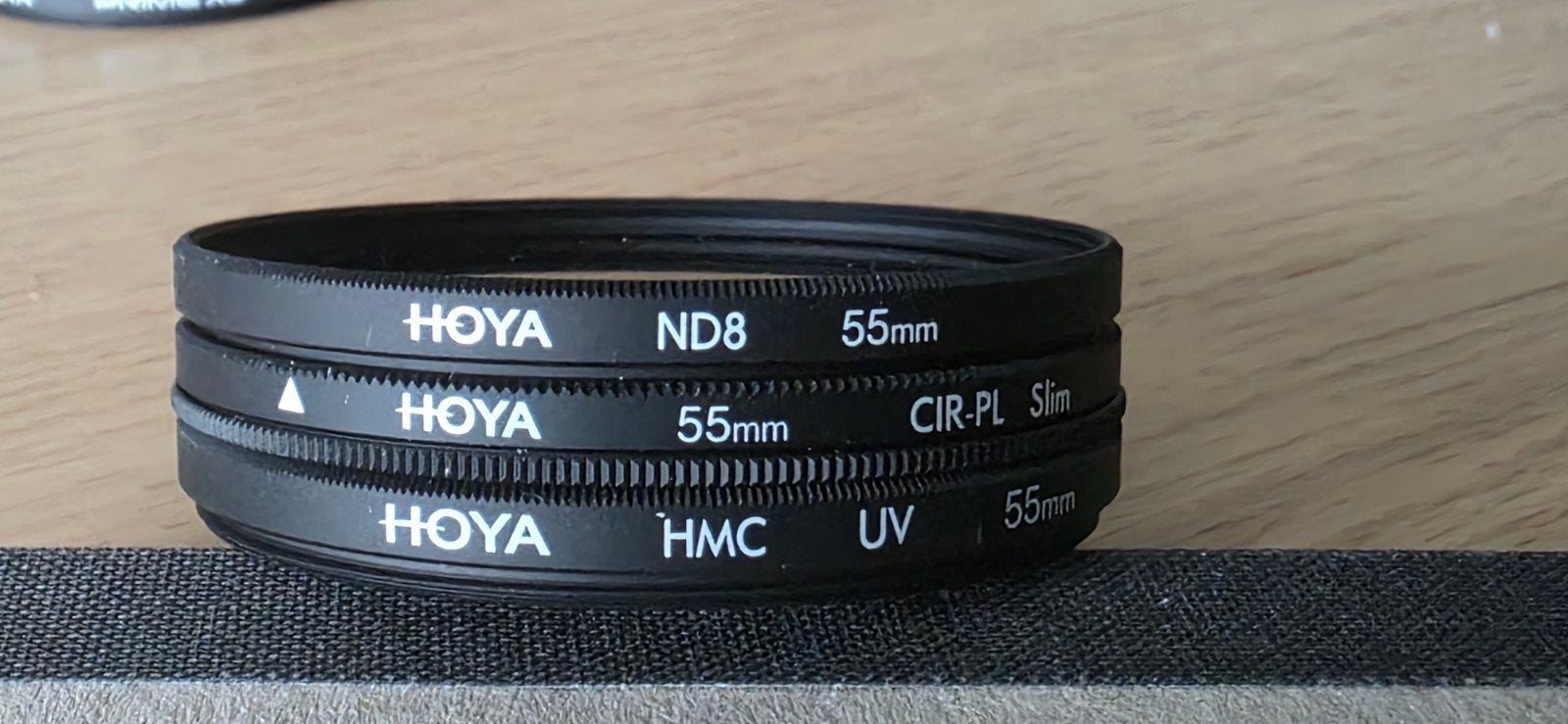 Hoya 55mm Filter Set: ND8, CIR-PL Slim, HMC UV, Multi-coating, Zo goed als nieuw, 50 tot 60 mm, Hoya