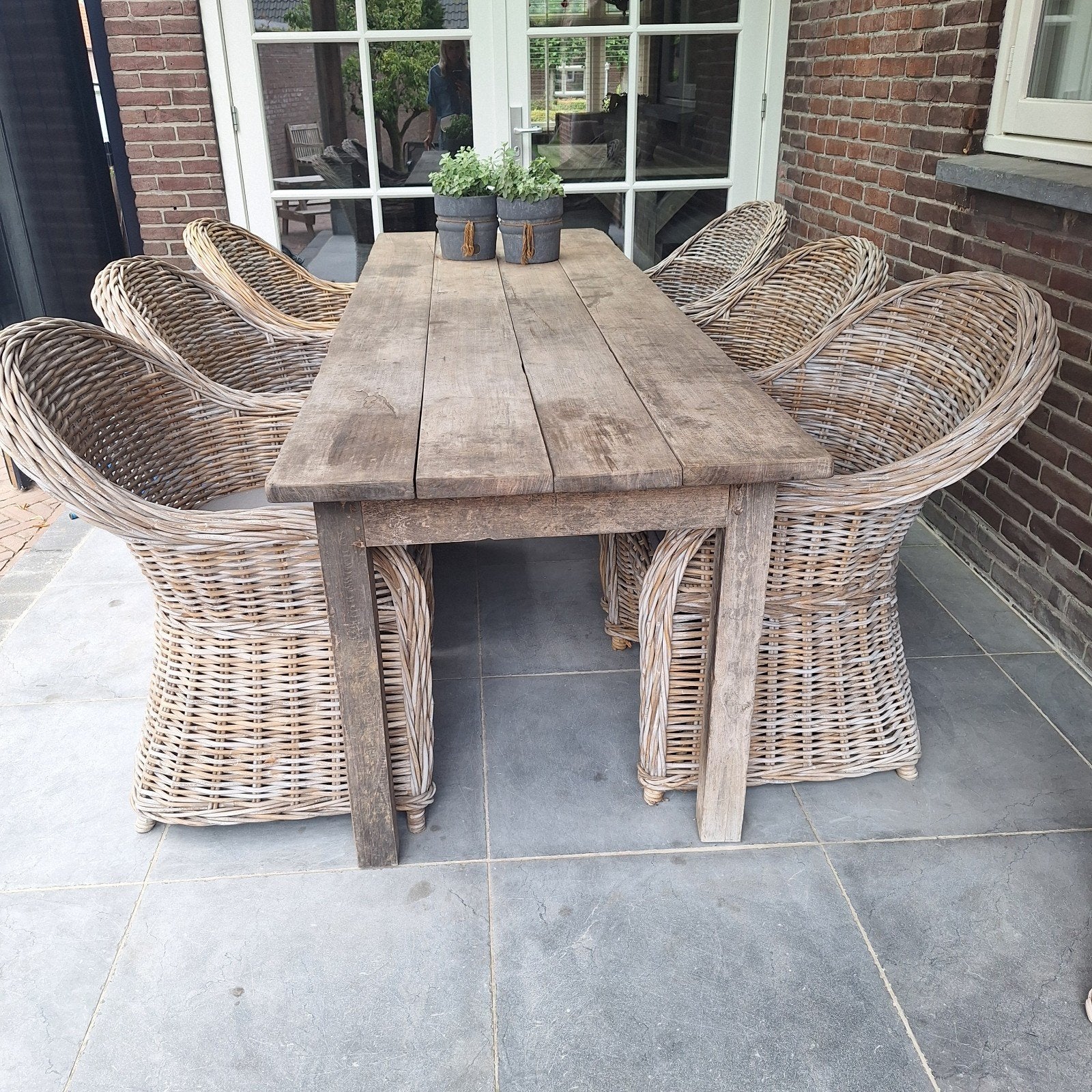 Mooie oude geleefde eettafel, Ophalen, Eettafel