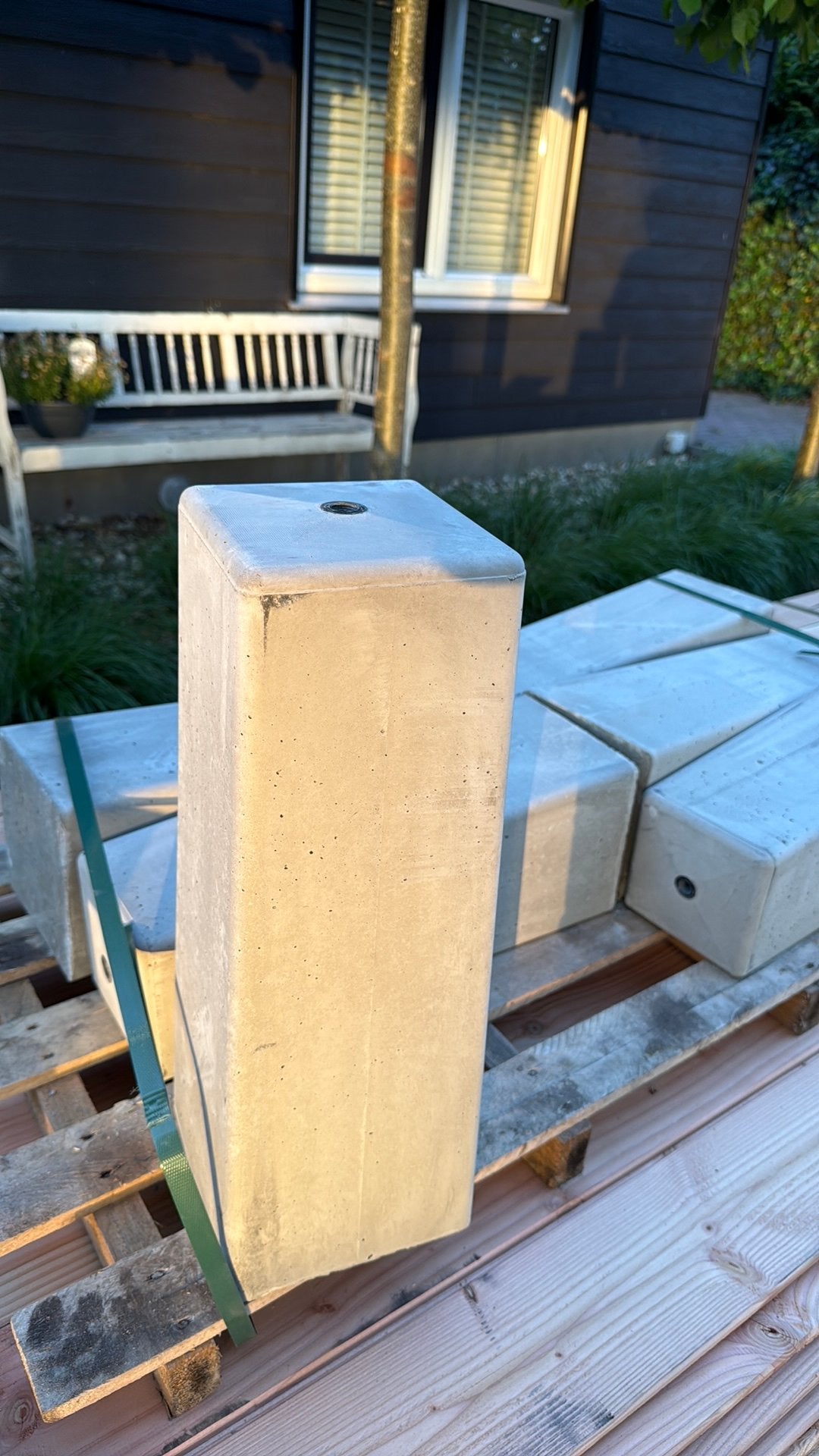 6x Nieuwe Betonpoeren 15x15cm incl. Stelplaten, Tuin en Terras, Ophalen, Overige materialen, Overige typen, Nieuw