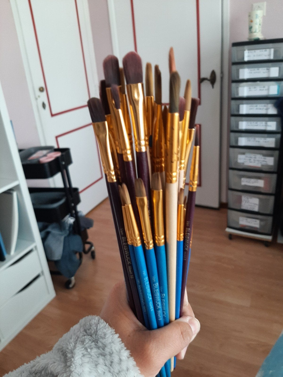 Schilder- en tekenset met accessoires, Ophalen of Verzenden, Zo goed als nieuw