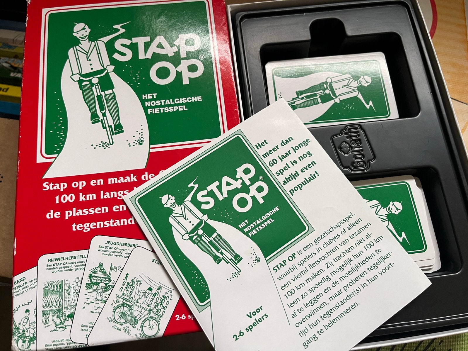 Stap Op: Het Nostalgische Fietsspel van Goliath, Drie of vier spelers, Ophalen of Verzenden, Gebruikt
