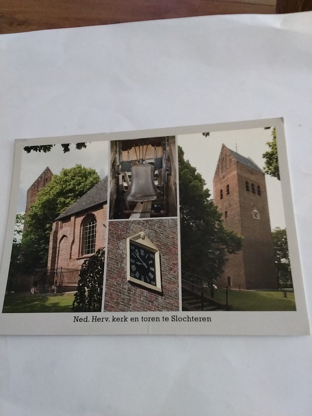 Oude Ansichtkaart Ned. Herv. kerk en toren te Slochteren, Ophalen of Verzenden