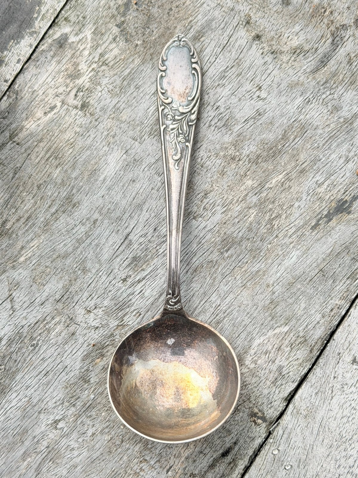 Roomlepel verzilverd, Antiek en Kunst, Ophalen of Verzenden, Zilver