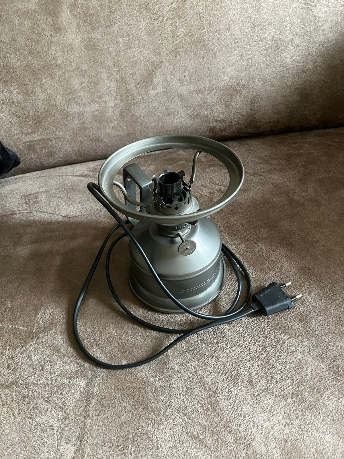 Vintage elektrische lamp, Huis en Inrichting, Lampen | Overige, Overige merken, Gebruikt, Grijs, Vintage
