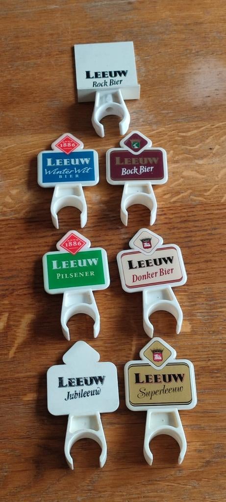 Leeuw bier tapruiters allen verschillend, Ophalen of Verzenden, Gebruikt, Leeuw