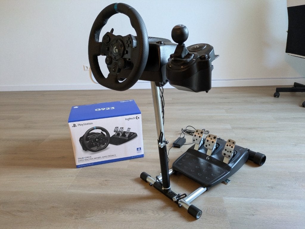 Logitech G923 + Shifter + Wheel Stand Pro – PC & PlayStation, Computers en Software, Joysticks, Ophalen, Zo goed als nieuw, Logitech