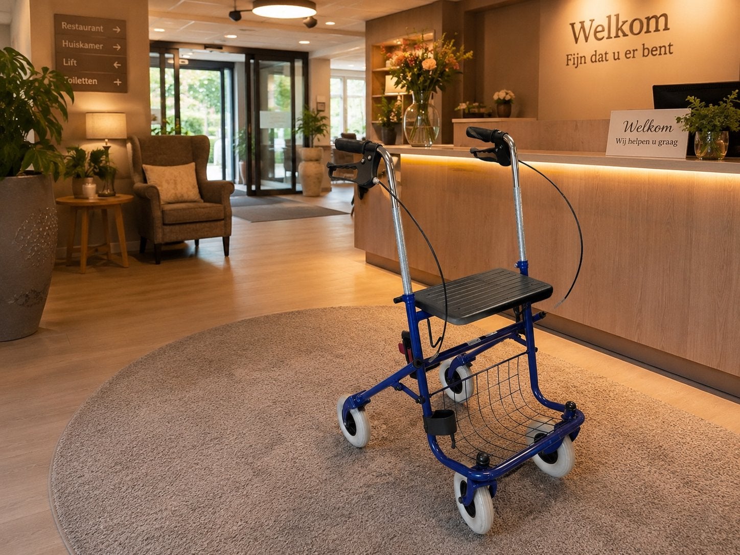 Thuasne - Rollator Quatro - Opvouwbaar - Blauw - 10,2 kg