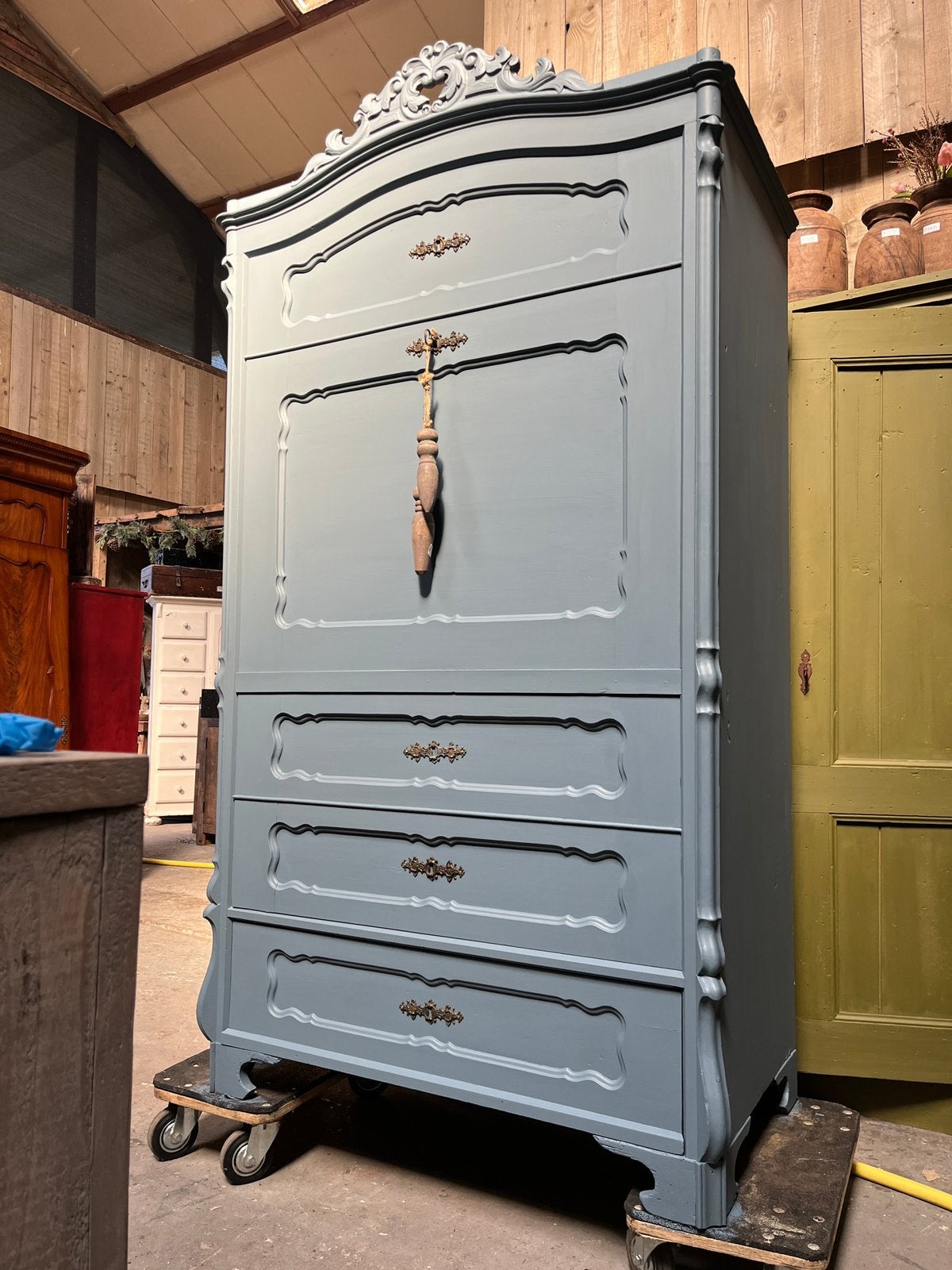 Eendeurskast | legkast | legplanken | antiek, Huis en Inrichting, Ophalen, Zo goed als nieuw, Minder dan 150 cm, 150 tot 200 cm