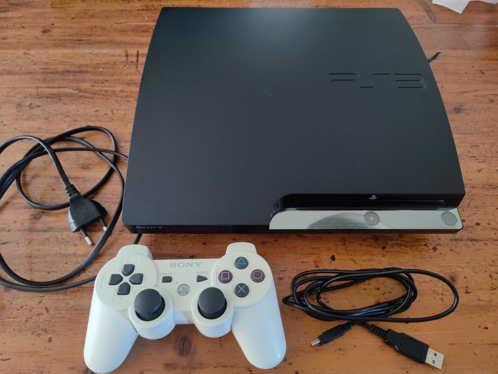 PlayStation 3 met witte controller, Spelcomputers en Games, Ophalen, Met 1 controller, Slim