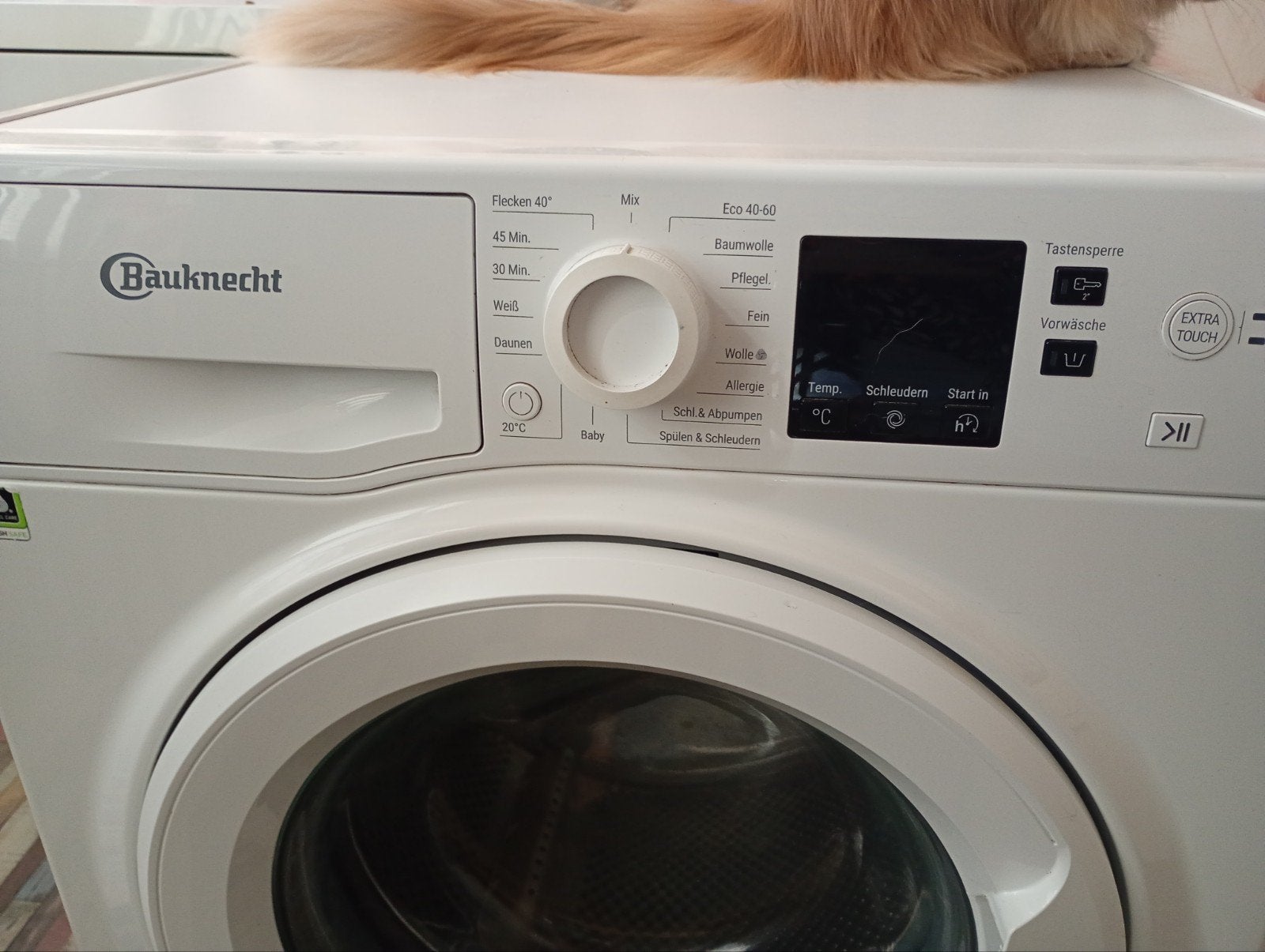 Bauknecht wasmachine - Voorlader met roestplek, Ophalen, Gebruikt, Wolwasprogramma, Voorlader