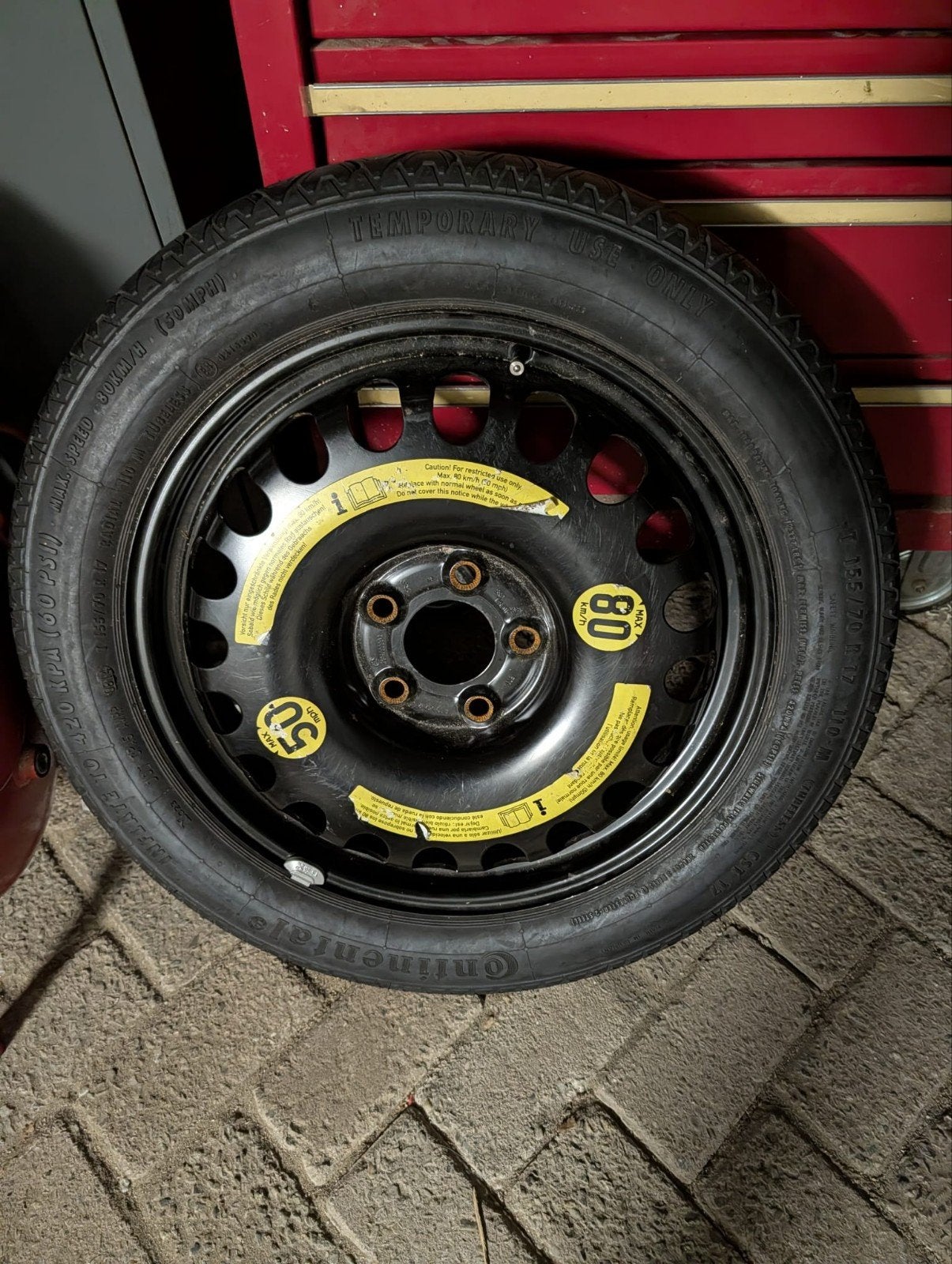 Thuiskomer band Mercedes W211 (2002-2009) Continental, Ophalen, Gebruikt, 155 mm, 17 inch