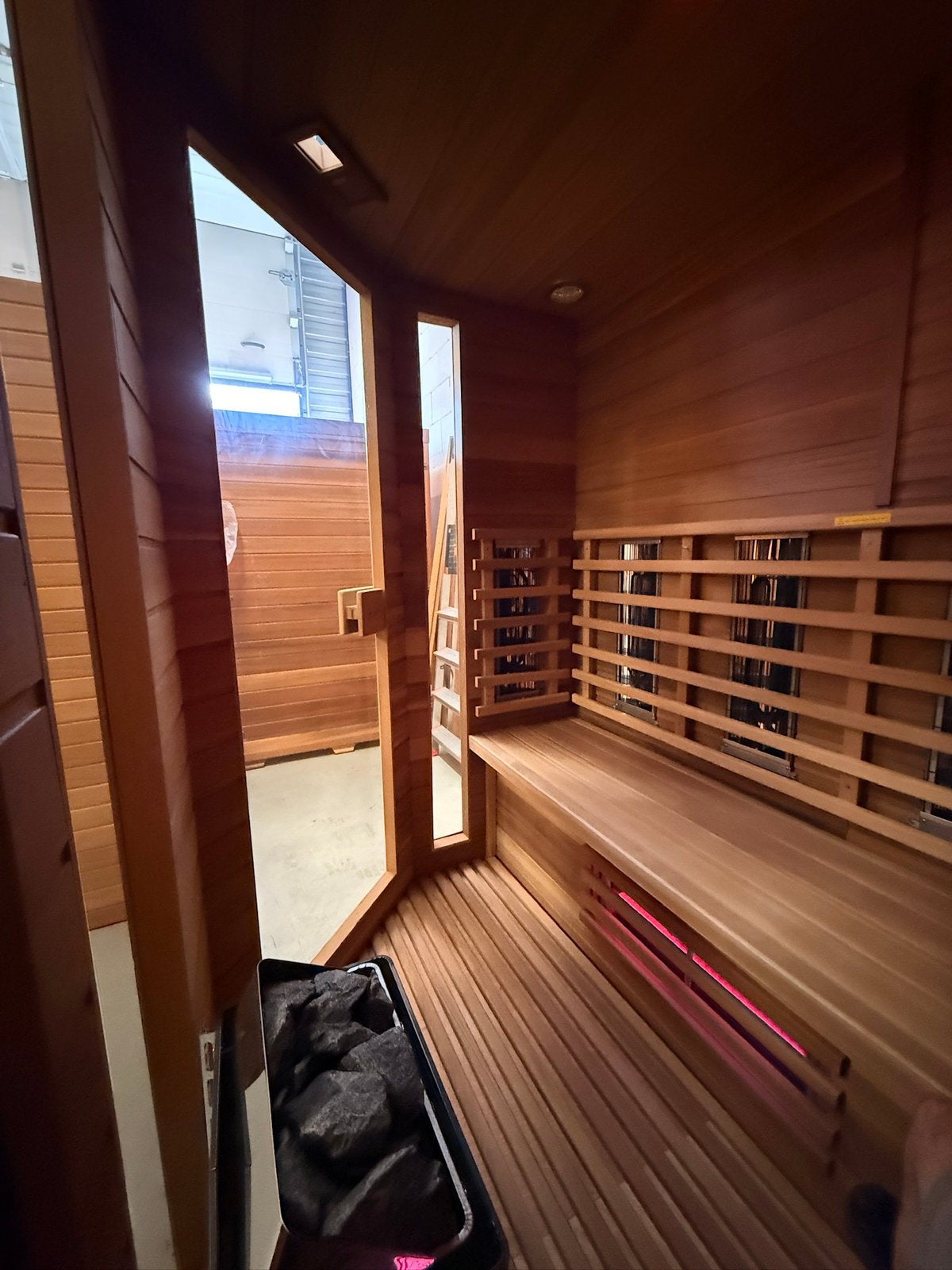 Combi Sauna - Infrarood + opgietkachel - GRATIS BEZORGING, Sport en Fitness, Sauna, Ophalen of Verzenden, Zo goed als nieuw, Fins of Traditioneel