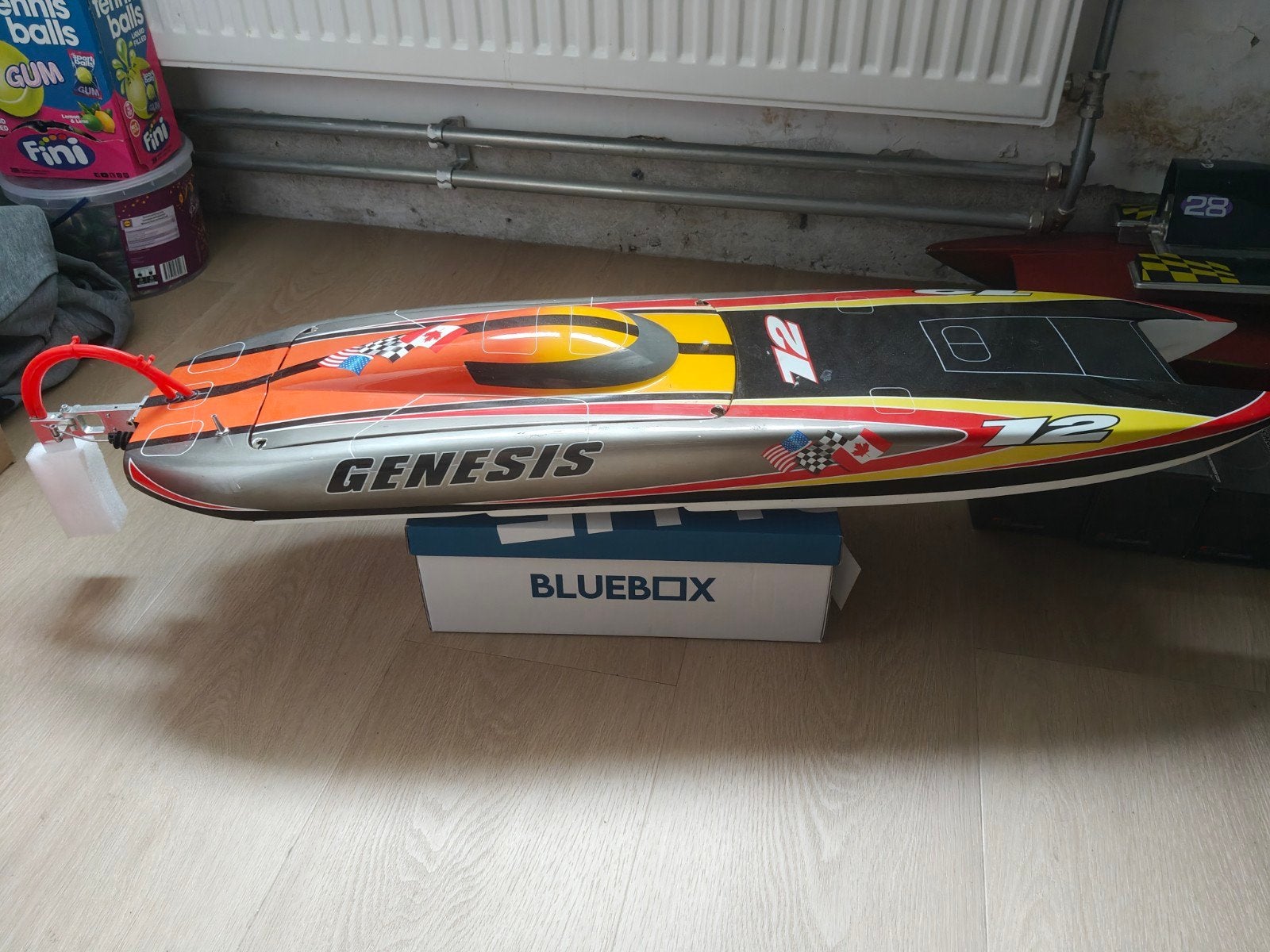 RC Boot Genesis Catamaran -, Ophalen of Verzenden, Zo goed als nieuw, Overige merken