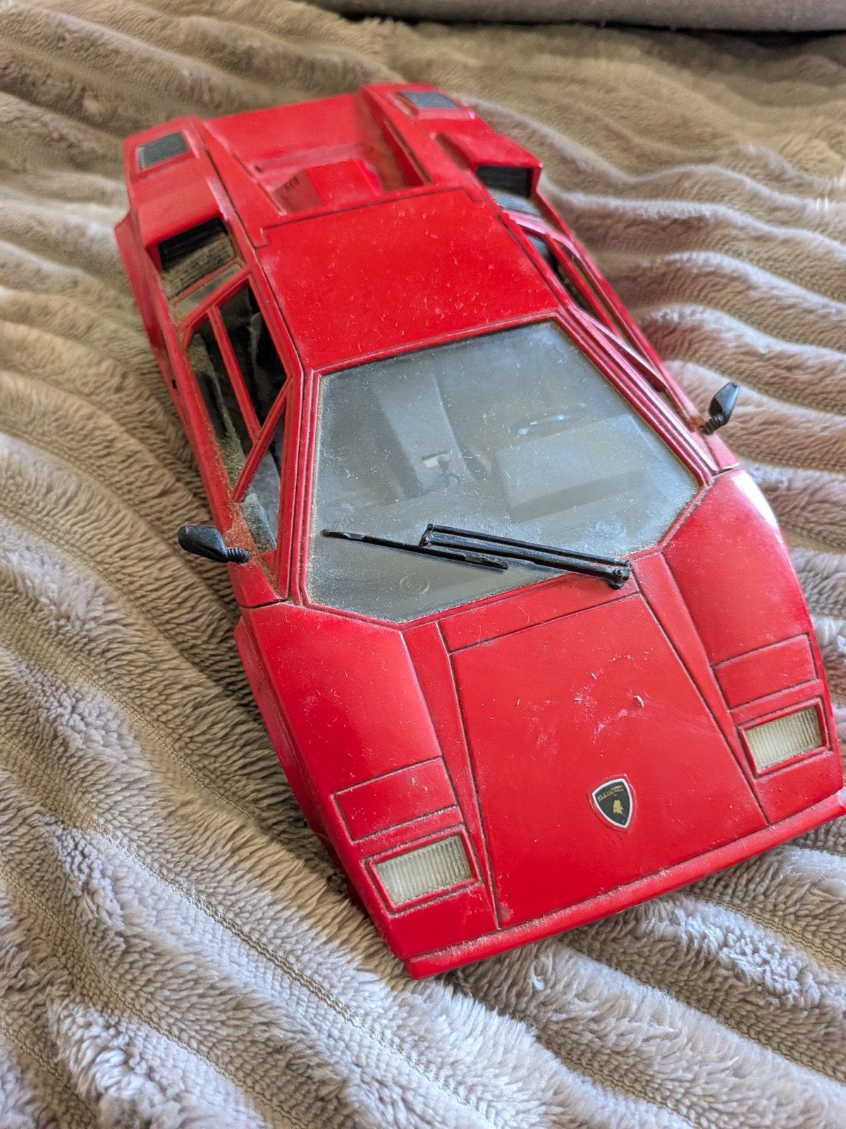 Vintage Rode Lamborghini Countach Modelauto, Ophalen of Verzenden, Gebruikt