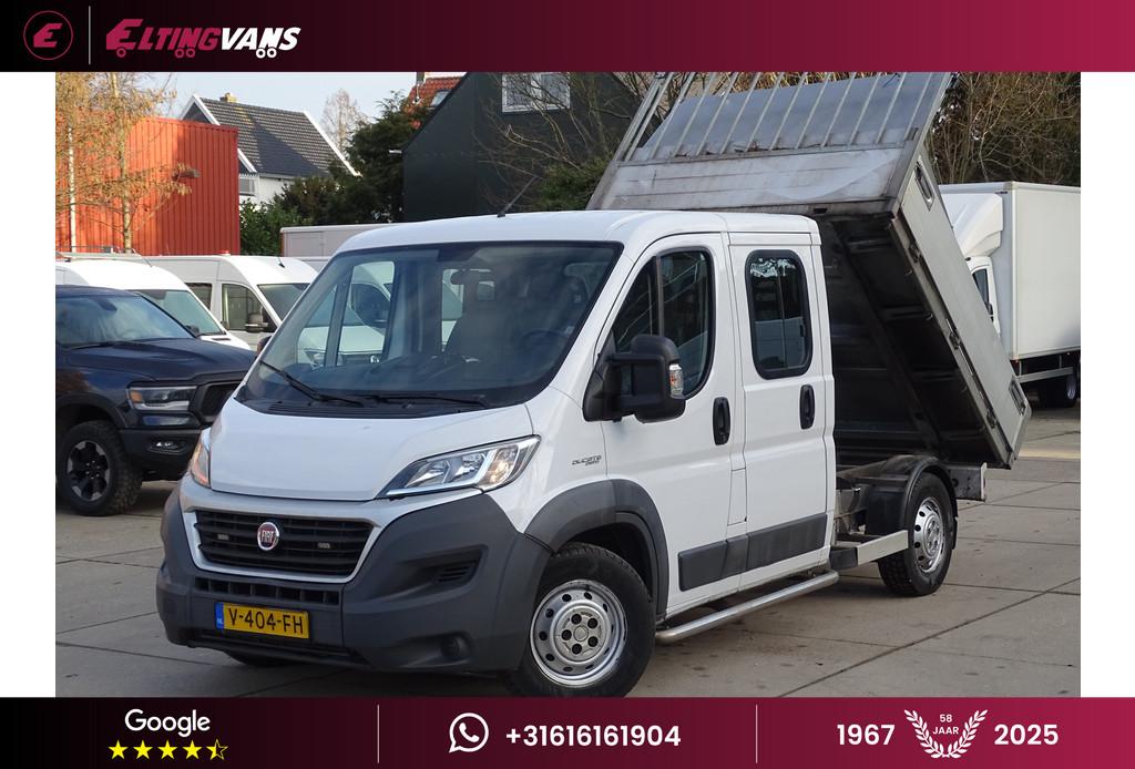 Fiat Ducato 35H 2.3 MultiJet L2H1 DC Euro 6 (bj 2017), Auto's, Voorwielaandrijving, Gebruikt, 7 stoelen, Wit